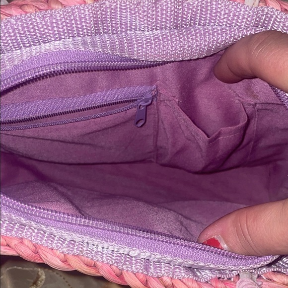 Chic Flamingo Pink Woven Tote Bag - Picture 4 of 6